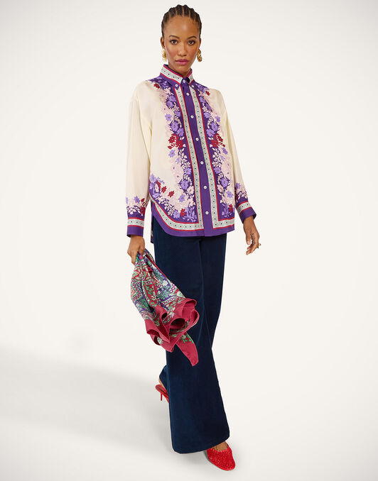 Better Than Your Boyfriend's Shirt La DoubleJ: Regalia Placée Ecru SHI0092SIL009