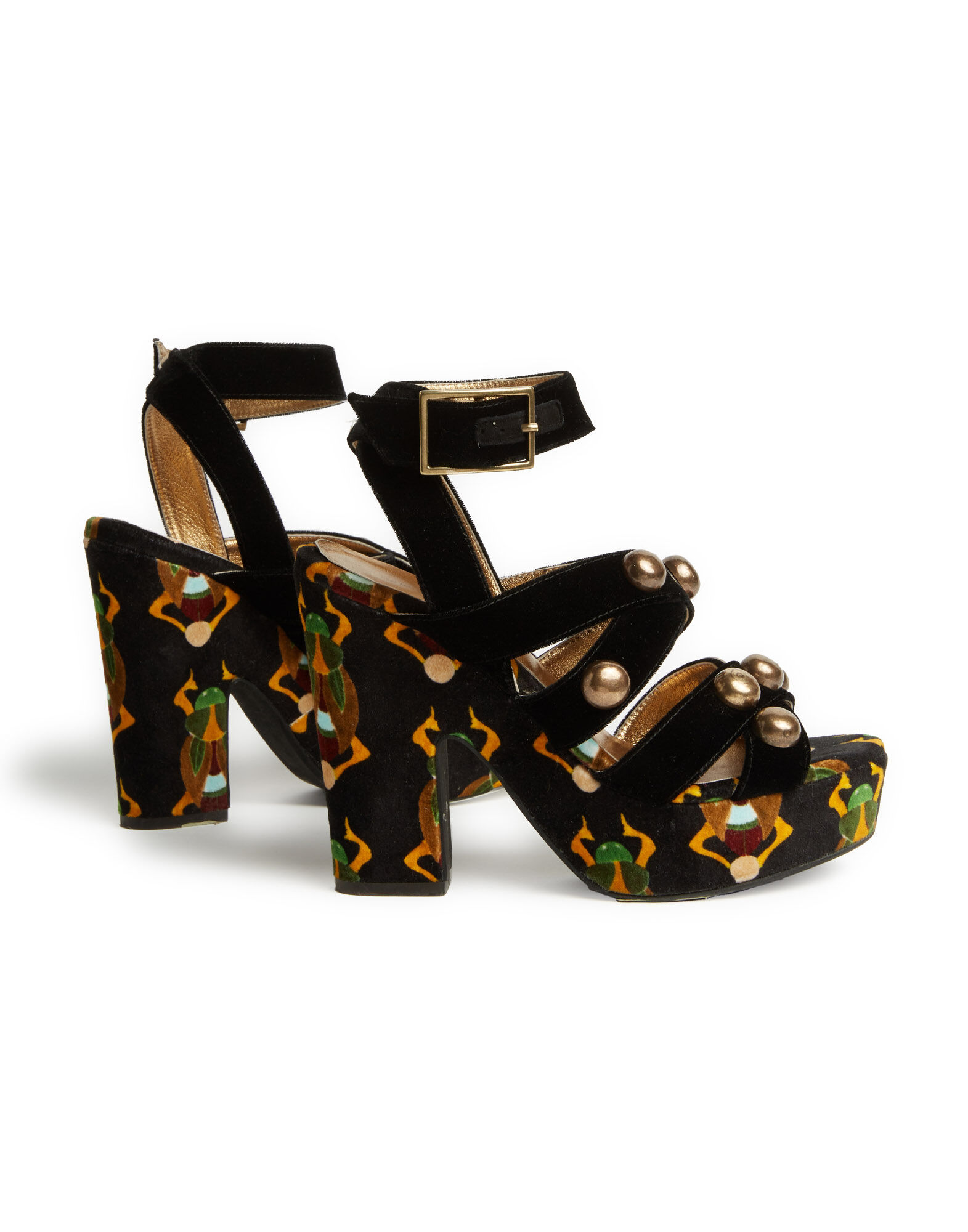 Medal Wedge La DoubleJ: Scarab Black Medal Wedge La DoubleJ: Scarab Black SHO0085FAI001