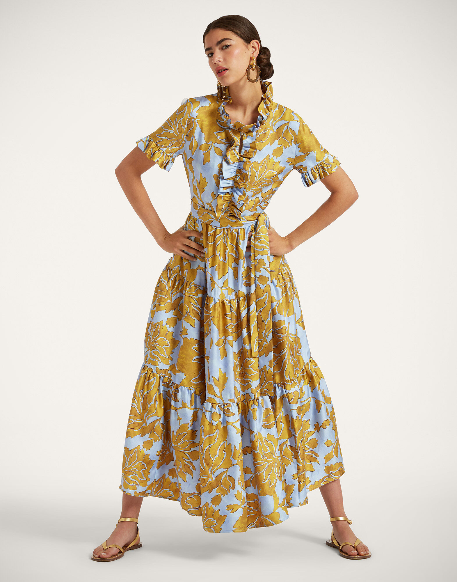 Long And Sassy Dress La DoubleJ: Tangle Light Blue Long And Sassy Dress La DoubleJ: Tangle Light Blue DRE0017SIL001