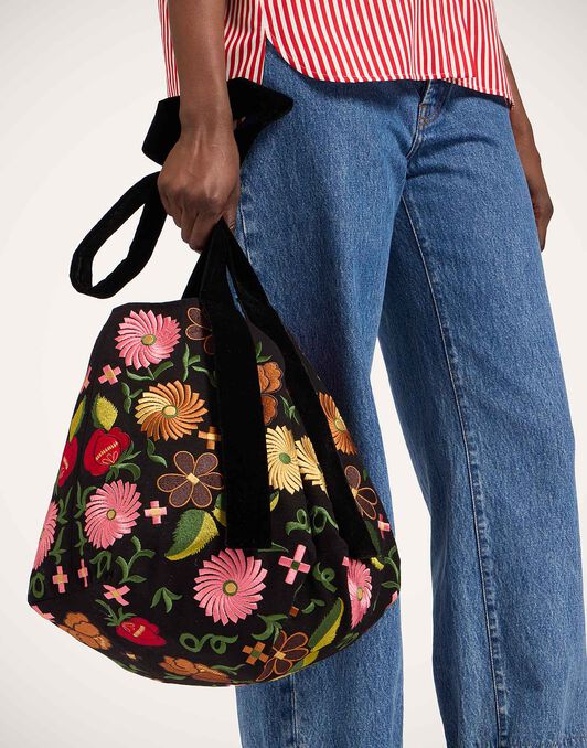 Soft Bag La DoubleJ: Crossflower Black Soft Bag La DoubleJ: Crossflower Black BAG0099EMB174