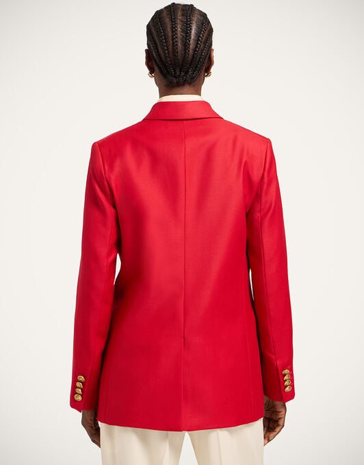 Jagger Jacket La DoubleJ: Solid Red Jagger Jacket La DoubleJ: Solid Red JAC0148WOL035