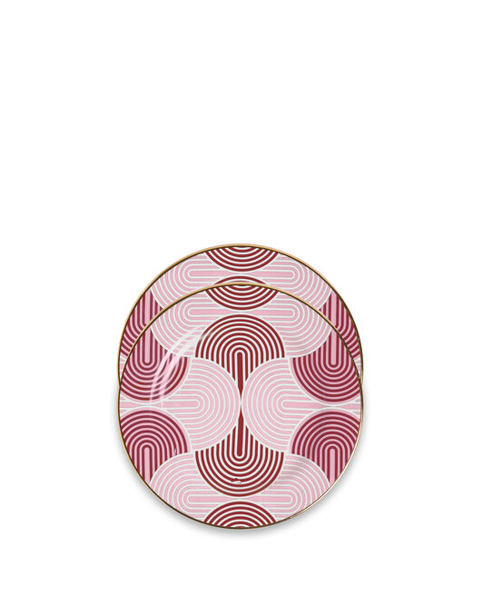 Dessert Plate Set of 2 La DoubleJ: Slinky Rosso Dessert Plate Set of 2 La DoubleJ: Slinky Rosso DIS0048CER001