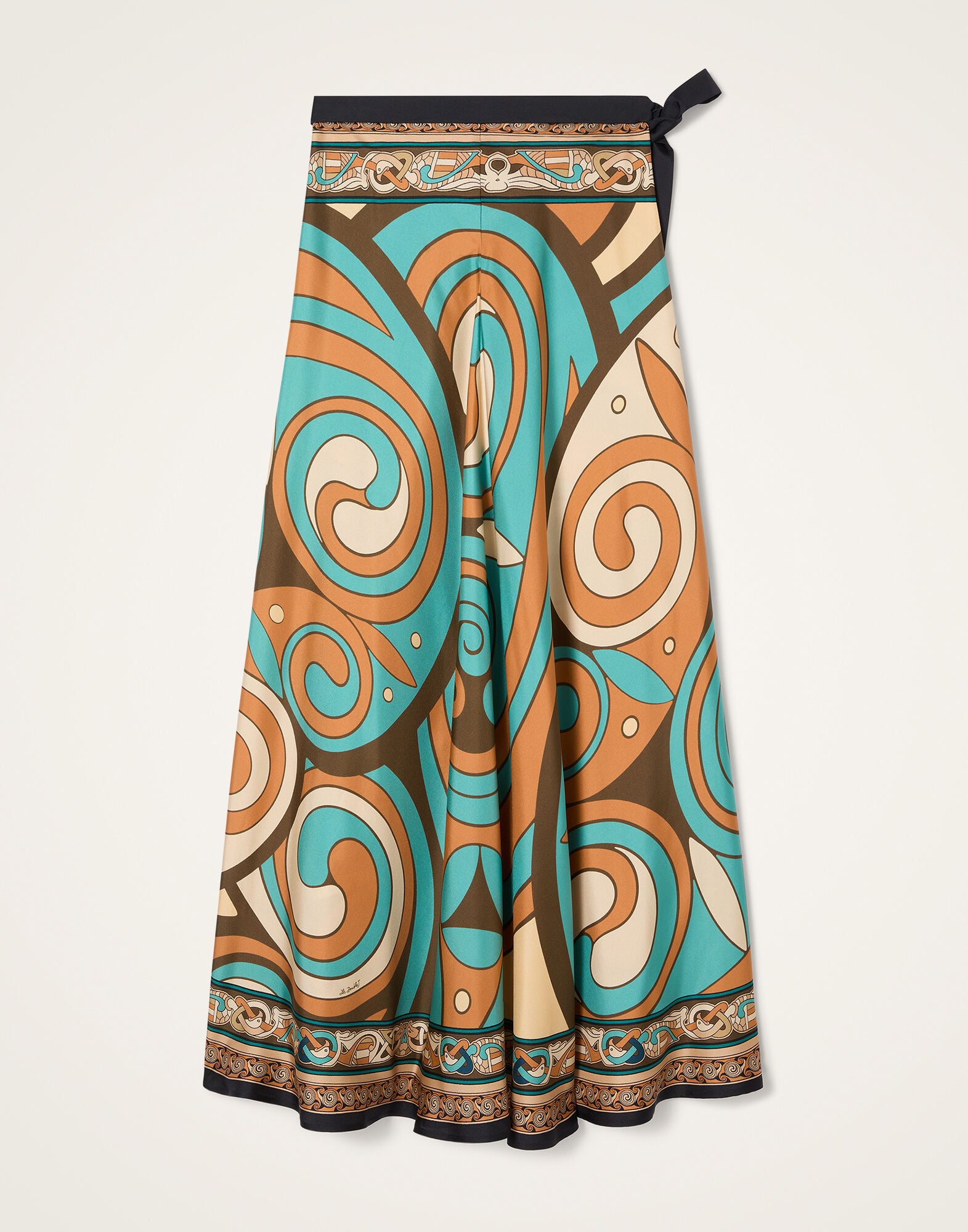 Sarong Skirt La DoubleJ: Kells Swirl Placée Camel SKI0122SIL029
