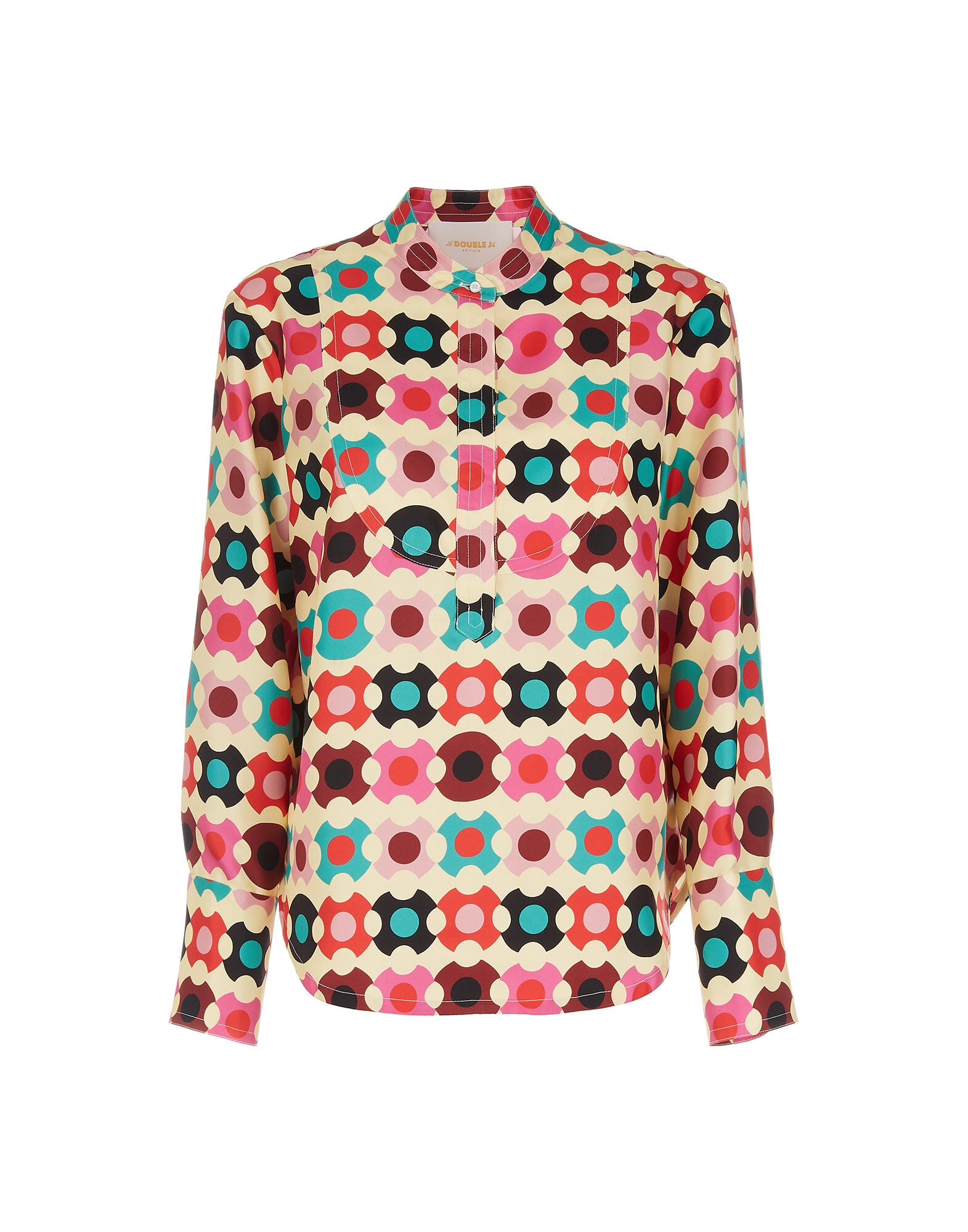 Portofino Shirt La DoubleJ: Groovy Dot Giallo Portofino Shirt LaDoubleJ: Groovy Dot Giallo SHI0046SIL001