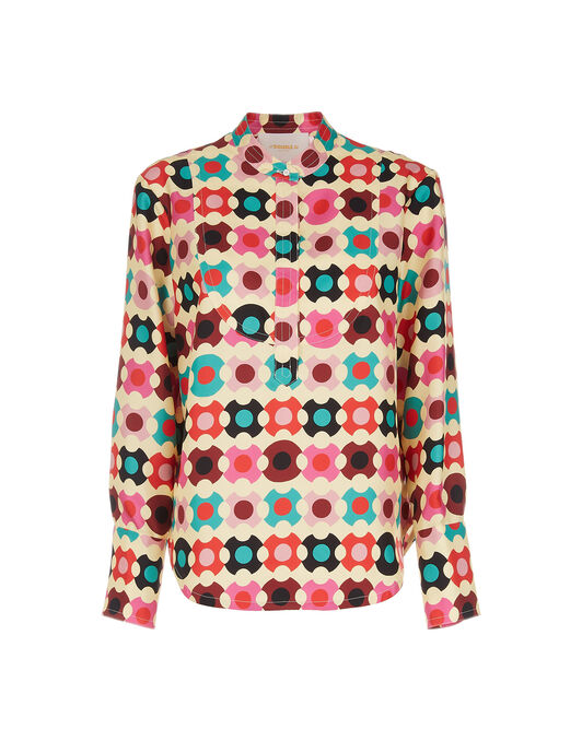 Portofino Shirt La DoubleJ: Groovy Dot Giallo Portofino Shirt LaDoubleJ: Groovy Dot Giallo SHI0046SIL001