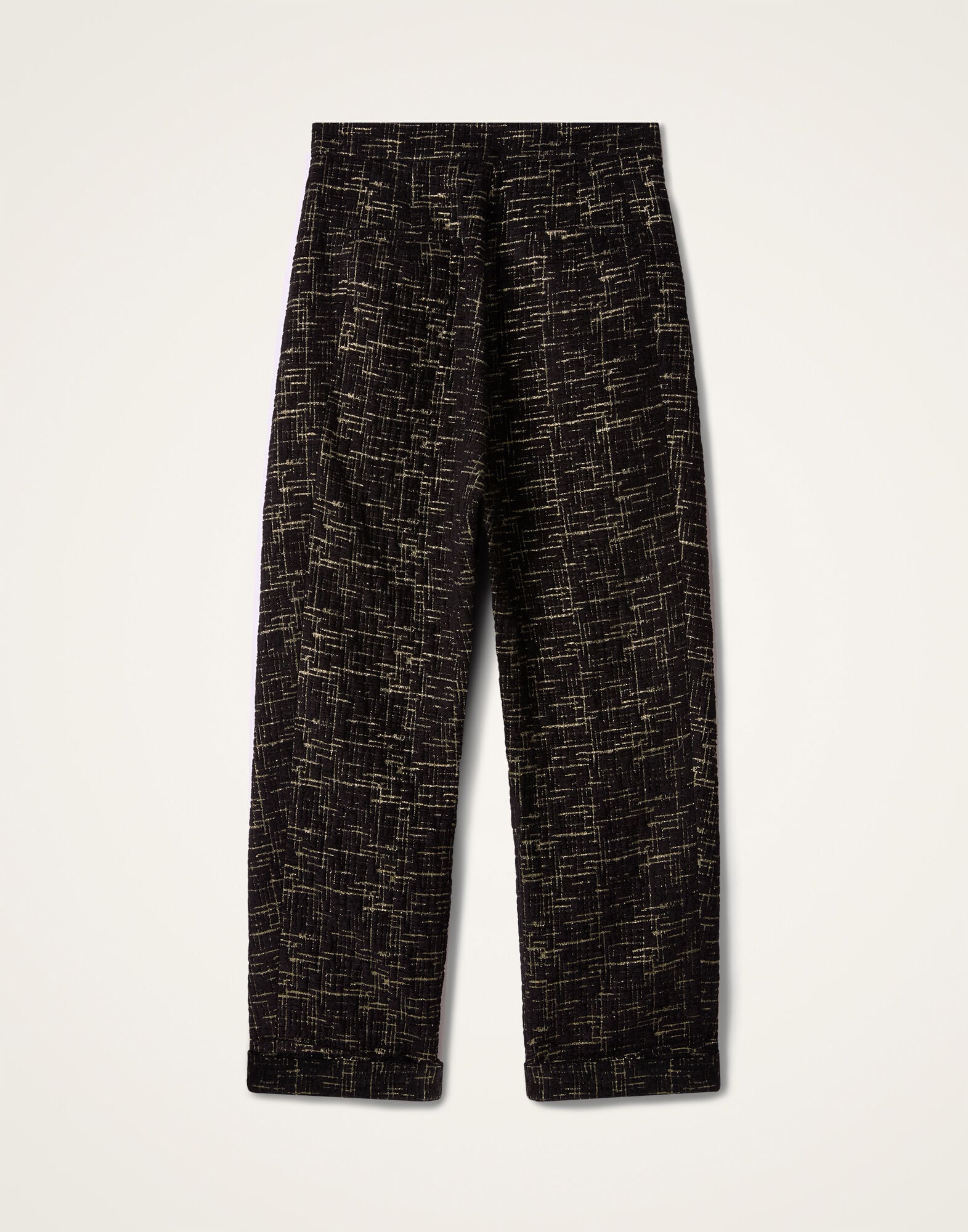 Pleated Pants La DoubleJ: Bicolor Black Pleated Pants La DoubleJ: Bicolor Black TRO0214WOL040