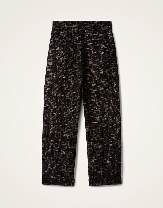 Pleated Pants La DoubleJ: Bicolor Black Pleated Pants La DoubleJ: Bicolor Black TRO0214WOL040