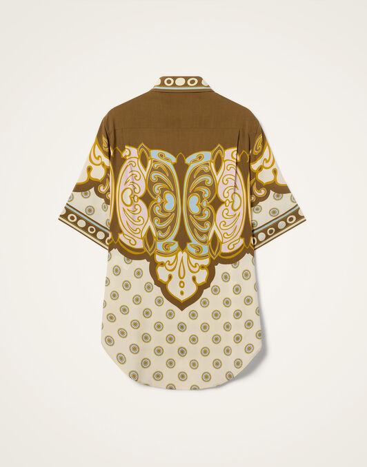 Club Shirt La DoubleJ: Cocoon Placée Brown Club Shirt La DoubleJ: Cocoon Placée Brown SHI0171VIS032