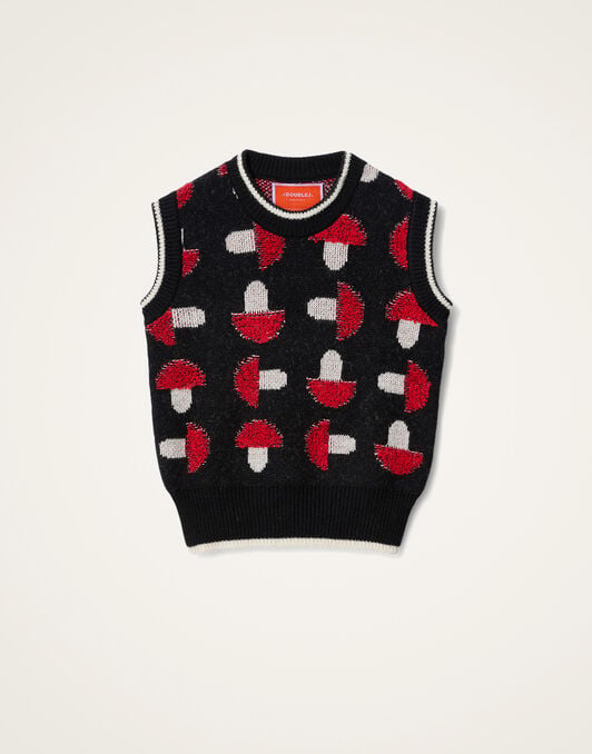 Fun-Guy Gilet La DoubleJ: Black & Red Fun-Guy Gilet La DoubleJ: Black & Red PUL0295KNI193
