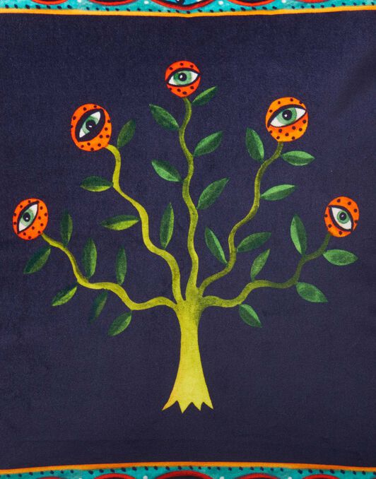 Velvet Cushion (48X48) La DoubleJ: Eye Vines CUS0012VEL001