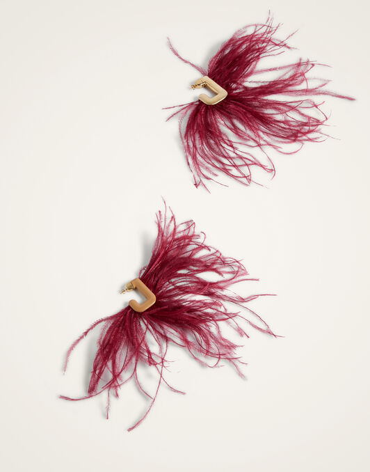 Ostrich Earrings La DoubleJ: Resin And Ostrich Feathers Ostrich Earrings La DoubleJ: Resin And Ostrich Feathers EAR0083POL022