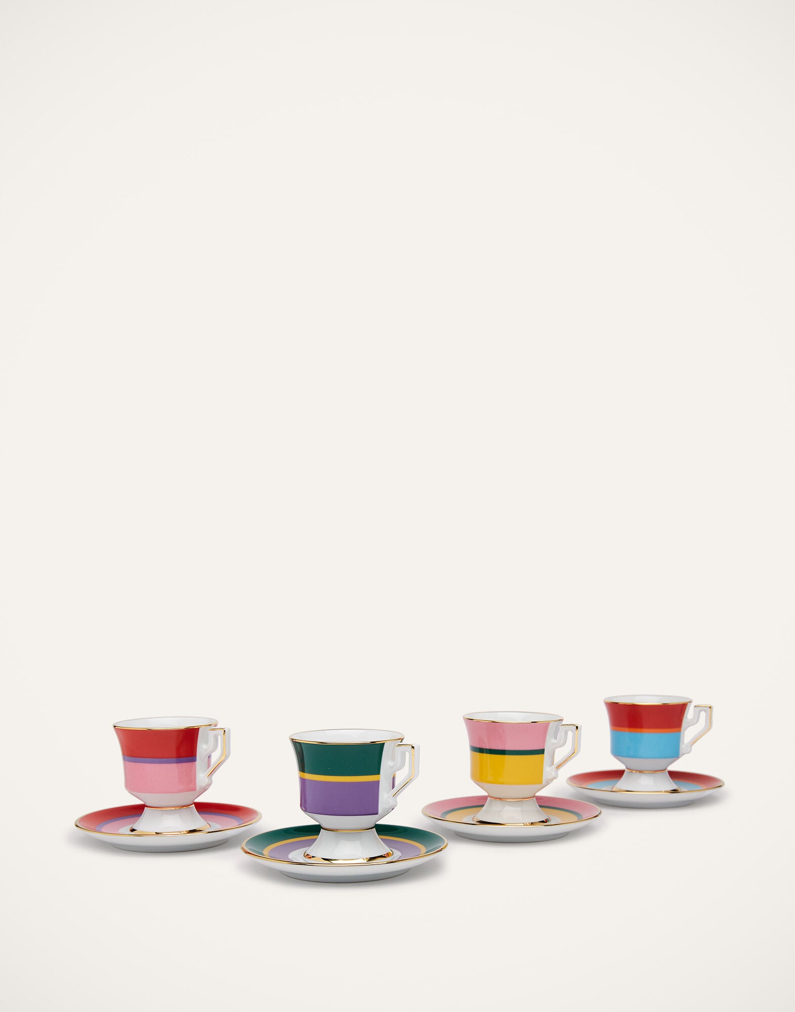Espresso Cup & Saucer Set of 4 La DoubleJ: Rainbow Mix DIS0042CER001