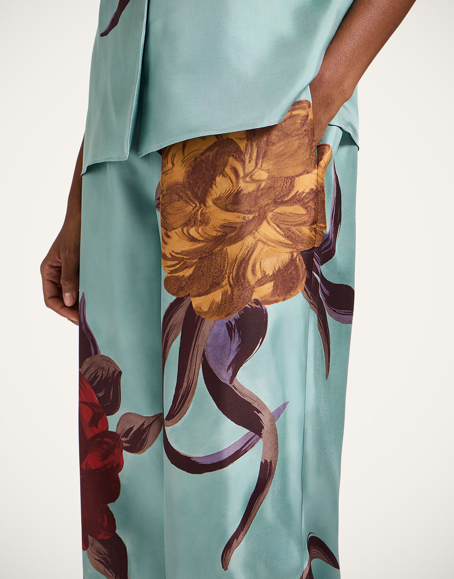 Palazzo Pants La DoubleJ: Peony Placée Light Blue TRO0026SIL006