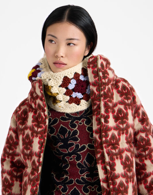 Lacey Snood La DoubleJ: Flower Tile Ivory Lacey Snood La DoubleJ: Flower Tile Ivory HAT0030KNI145