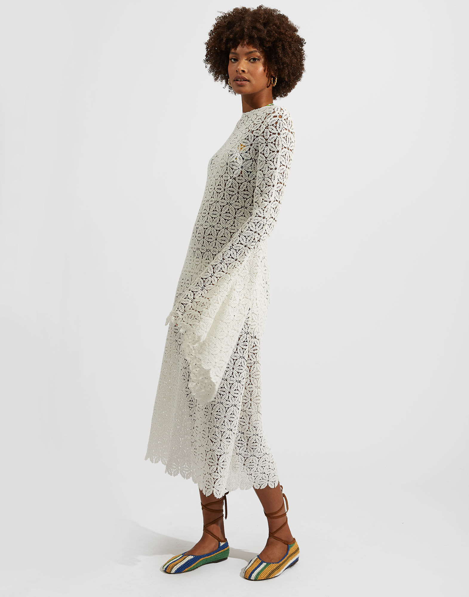Costiera Dress La DoubleJ: Solid White DRE0485LAC002