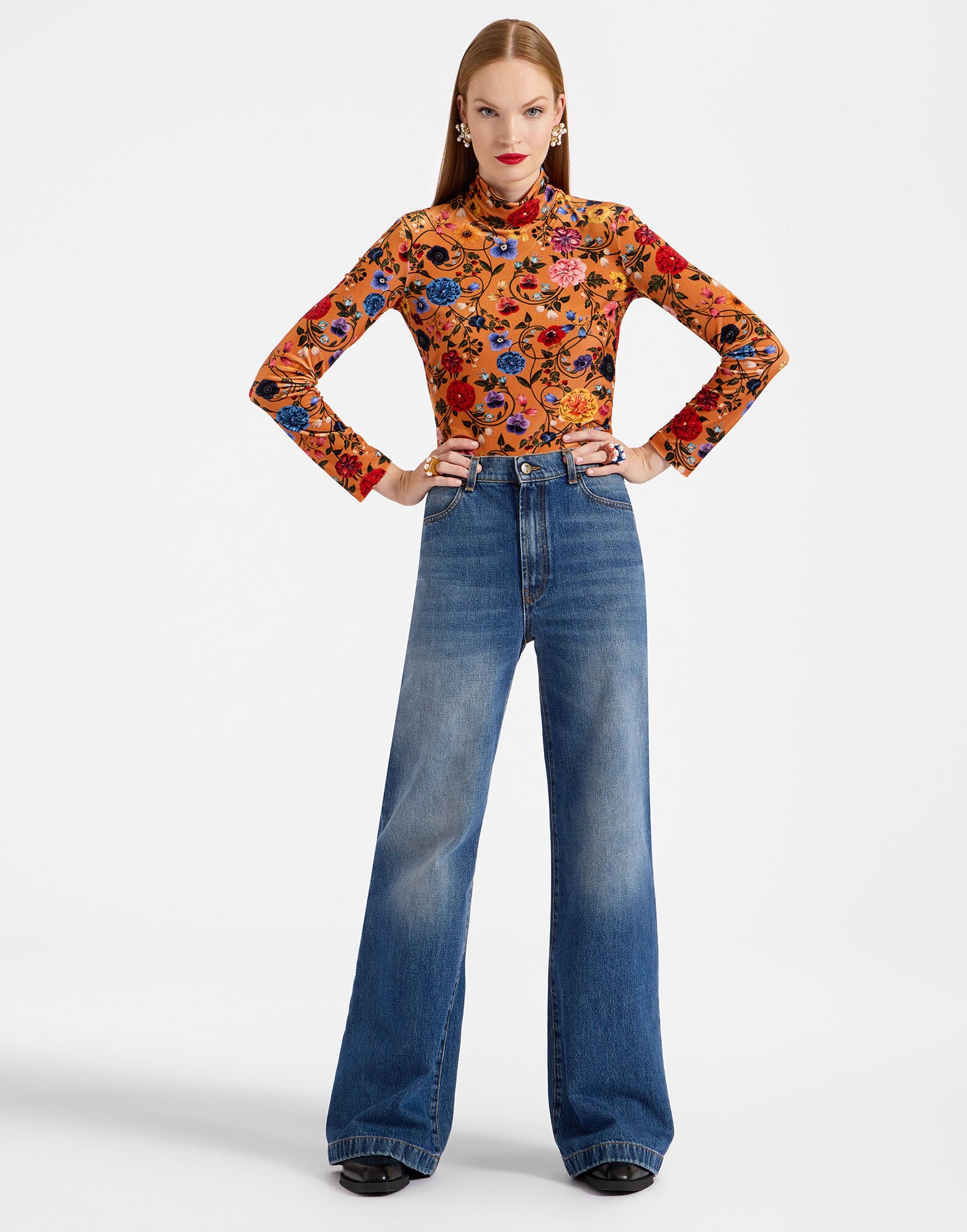 Turtleneck La DoubleJ: Botticelli Rust SHI0030VEL006