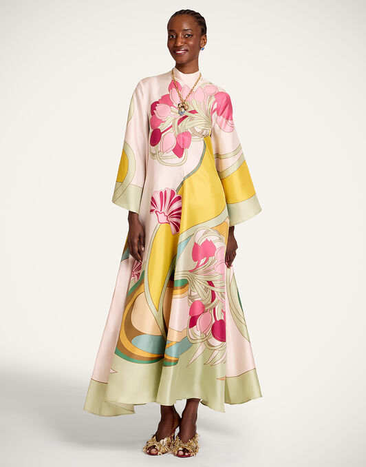 Magnifico Dress La DoubleJ: Tulip Placée Green DRE0232SIL001