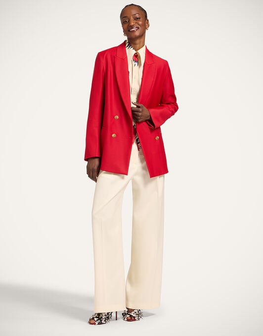 Jagger Jacket La DoubleJ: Solid Red Jagger Jacket La DoubleJ: Solid Red JAC0148WOL035