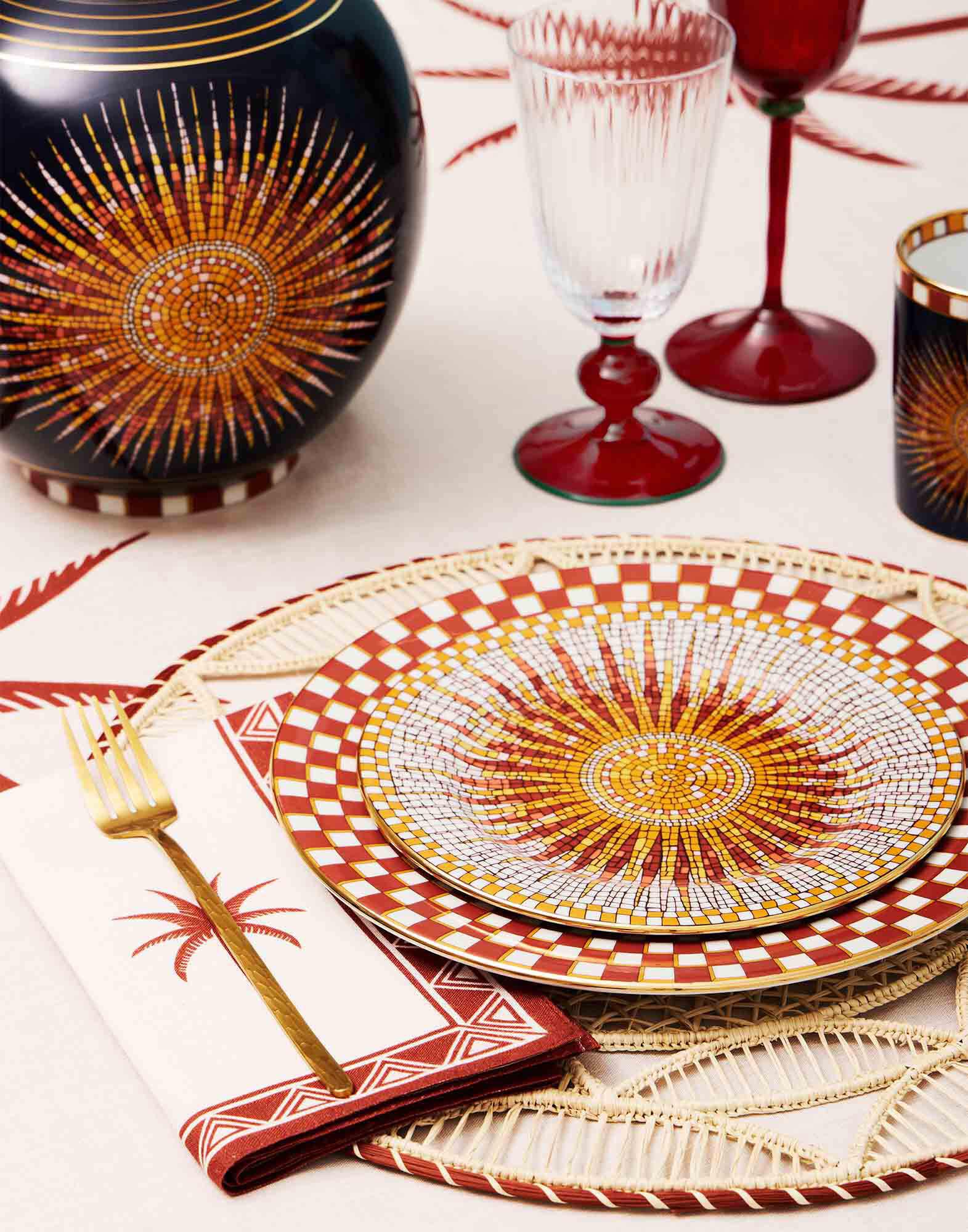 Raffia Placemats Set Of 2 La DoubleJ: Sol Brick PMT0007RAF010