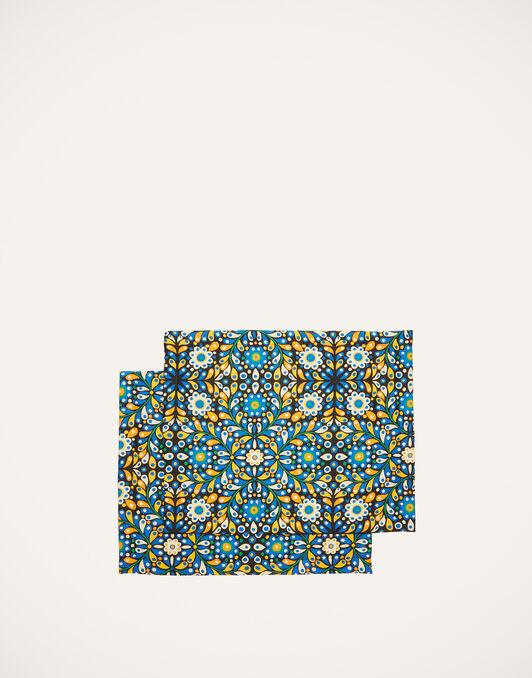 Placemat Set Of 2 La DoubleJ: Confetti Blu Placemat Set Of 2 La DoubleJ: Confetti Blu TBM0001LIN005