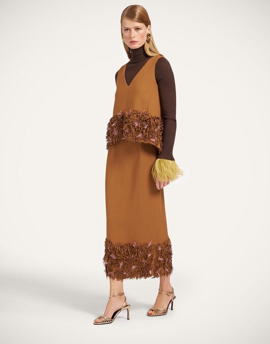 V-Neck La Scala Top La DoubleJ: Solid Tobacco V-Neck La Scala Top La DoubleJ: Solid Tobacco TOP0226VIS035