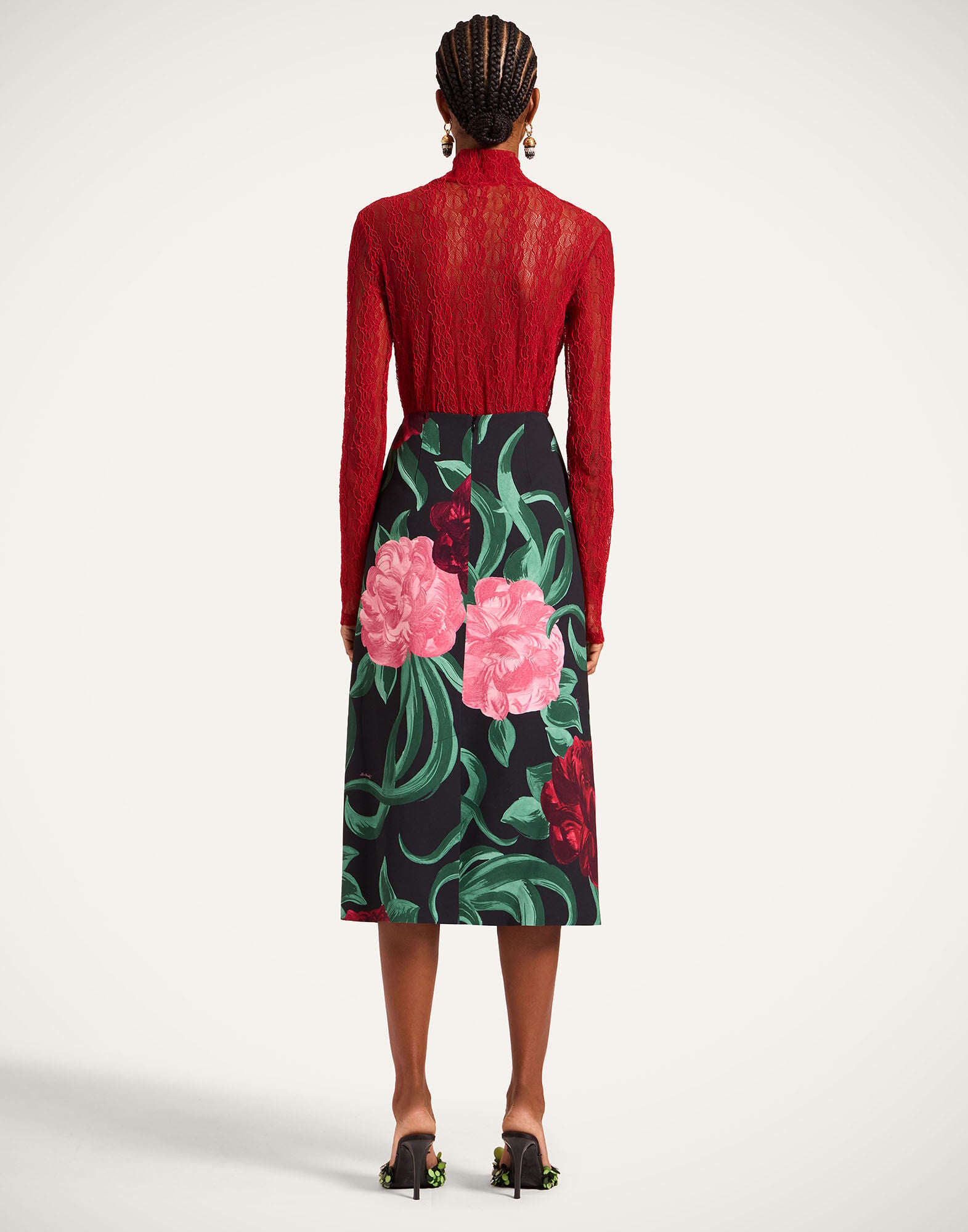 Pencil Skirt La DoubleJ: Peony Black Pencil Skirt La DoubleJ: Peony Black SKI0011SAB001