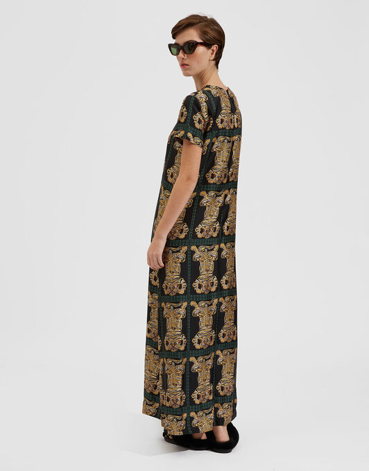 Swing Dress La DoubleJ: Tiger Tiles Black Swing Dress La DoubleJ: Tiger Tiles Black DRE0001SIL001