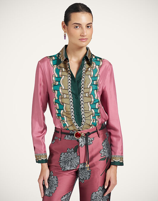 Boy Shirt La DoubleJ: Frills Placée Pink SHI0040SIL001