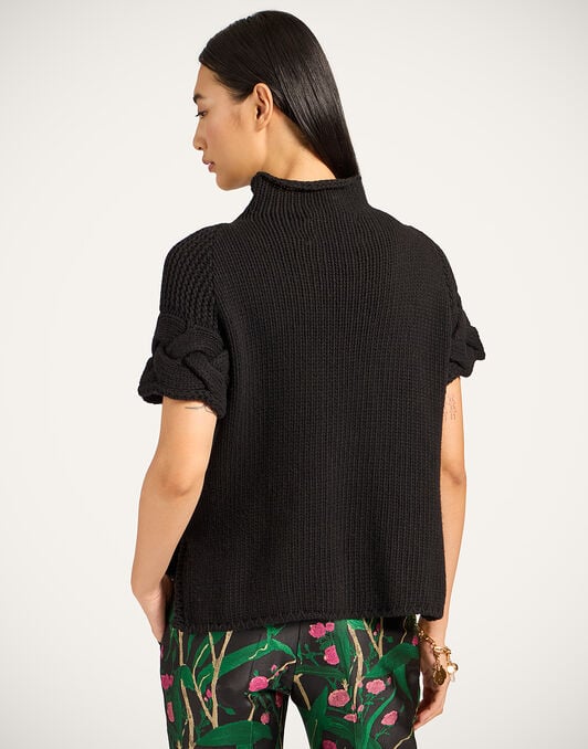 Portrait Top La DoubleJ: Solid Black PUL0204KNI120