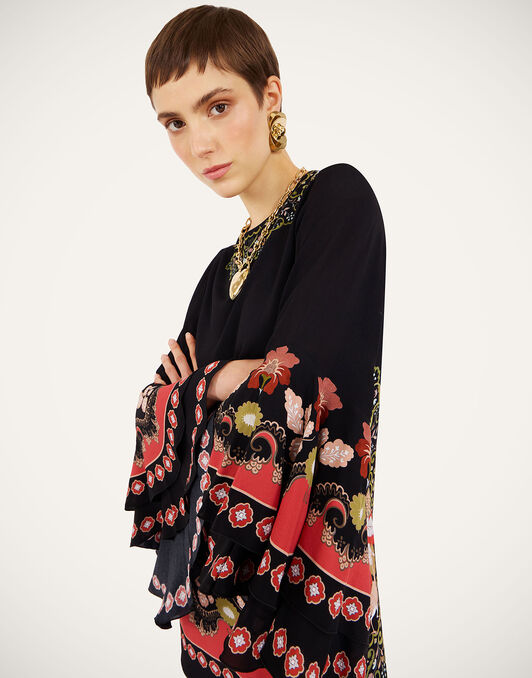 Friday Dress La DoubleJ: Cornucopia Placée Black DRE1000VIS028