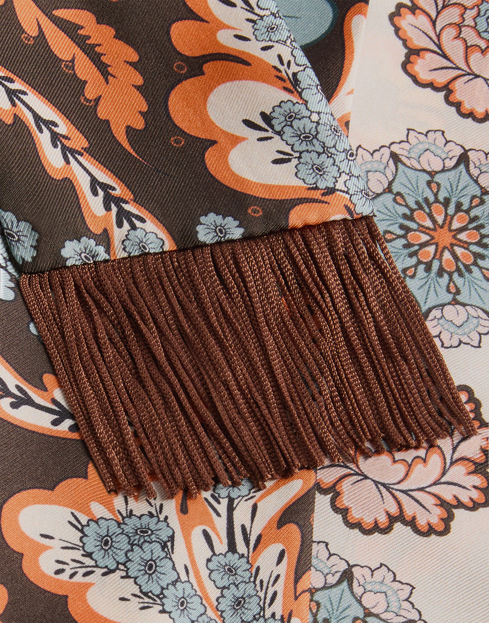 Skinny Scarf La DoubleJ: Chamberlain Placée Chocolate SCA0075SIL006