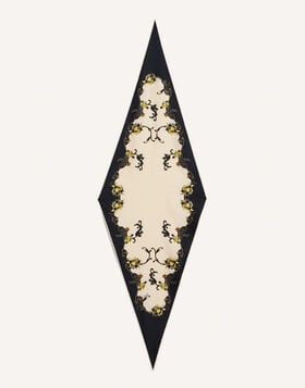 Diamond Scarf La DoubleJ: Buttercup Placée Black SCA0105SIL006