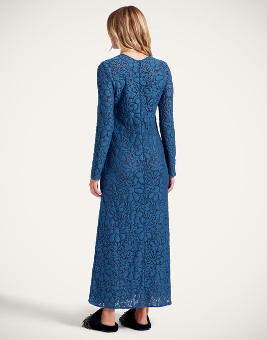 Lacey Long Sleeve Swing Dress La DoubleJ: Solid Blue Lacey Long Sleeve Swing Dress La DoubleJ: Solid Blue DRE0184LAC003