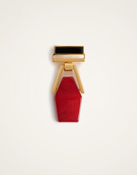 Portal Brooch La DoubleJ: 24k Gold Plate & Red Resin BCH0002POL014