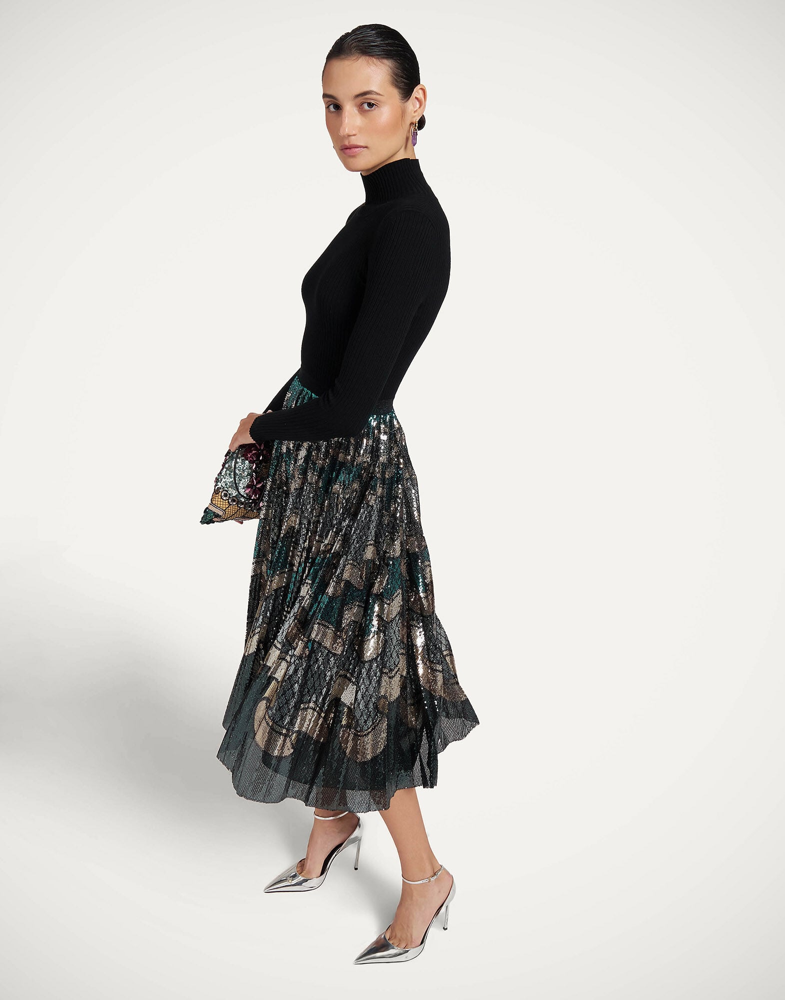 Moondance Knit Dress La DoubleJ: Frills Placée Dark Green Moondance Knit Dress La DoubleJ: Frills Placée Dark Green DRE1017KNI192