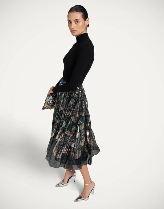 Moondance Knit Dress La DoubleJ: Frills Placée Dark Green Moondance Knit Dress La DoubleJ: Frills Placée Dark Green DRE1017KNI192