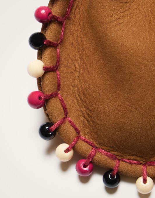 Power Pouch With Crystals La DoubleJ: Solid Tan Power Pouch With Crystals La DoubleJ: Solid Tan BAG0085LEA015