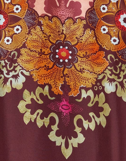 Scarf Dress La DoubleJ: Bounty Placée Burgundy Scarf Dress La DoubleJ: Bounty Placée Burgundy DRE0964SIL009