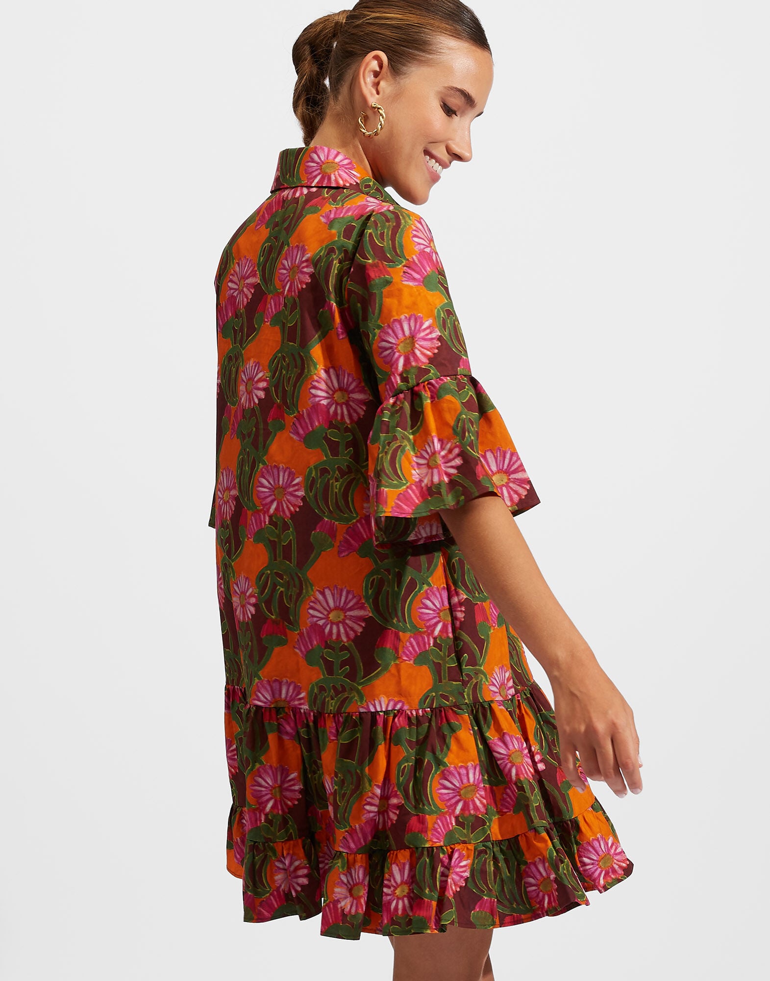 Choux Dress La DoubleJ: Orange Gerber DRE0205COT015
