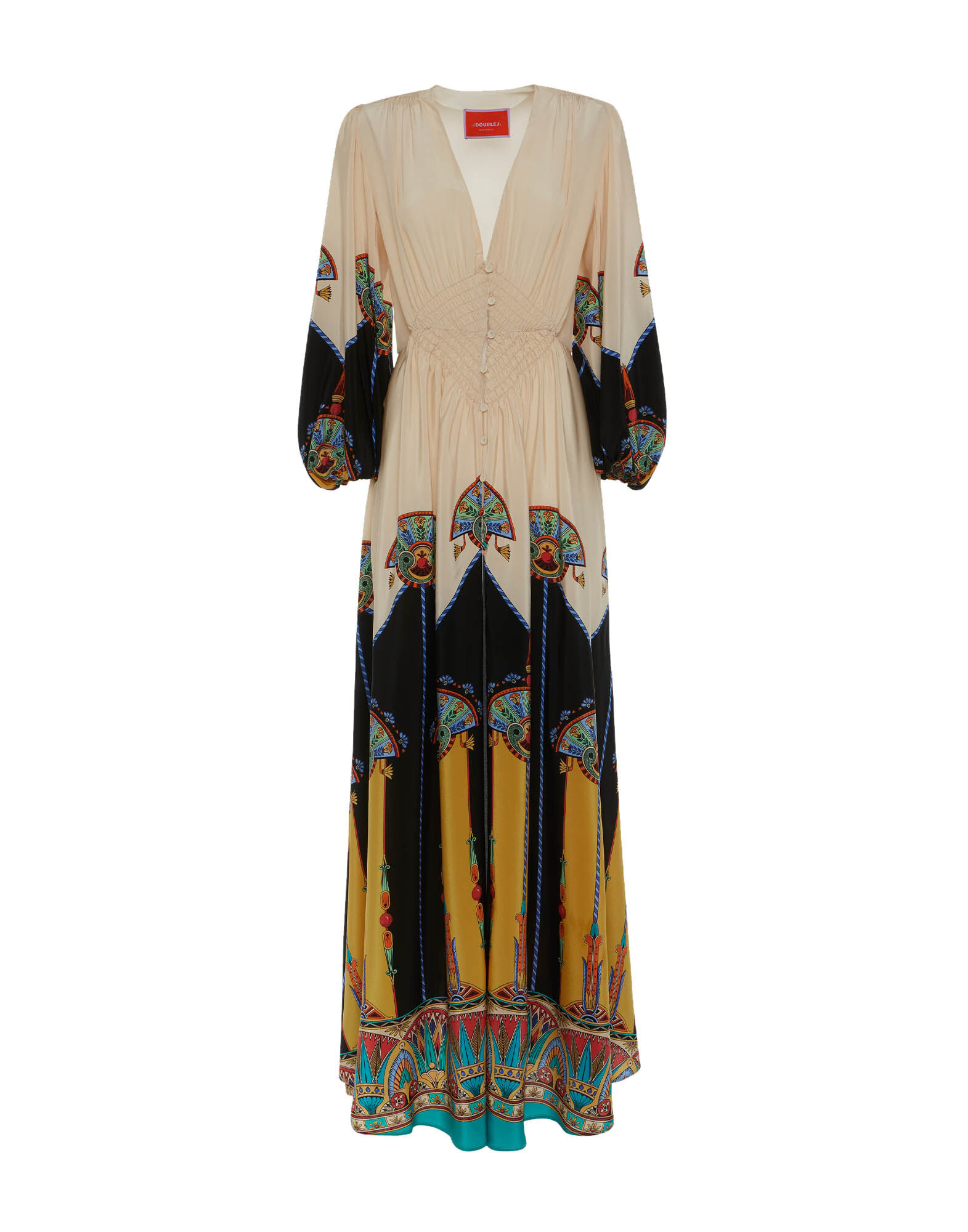 Long Camerino Dress La DoubleJ: Aswan Placée Ivory Long Camerino Dress La DoubleJ: Aswan Placée Ivory DRE0720CRE002