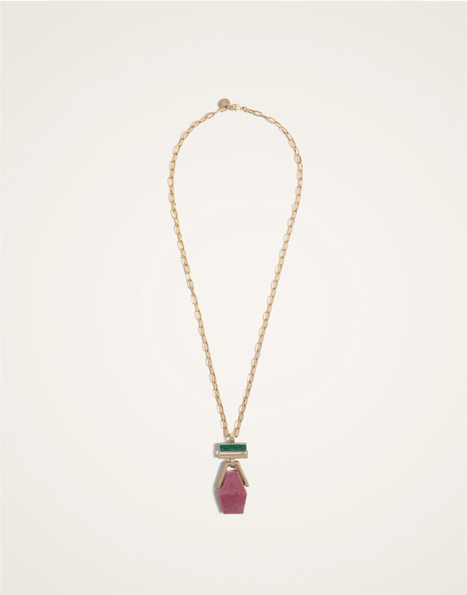 Bridge Portal Necklace La DoubleJ: 24K Gold Plate & Thulite NEC0045BRA003