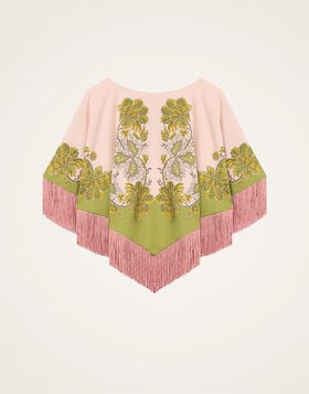 Mini Poncho La DoubleJ: Swathe Placée Pink SCA0077VIS011