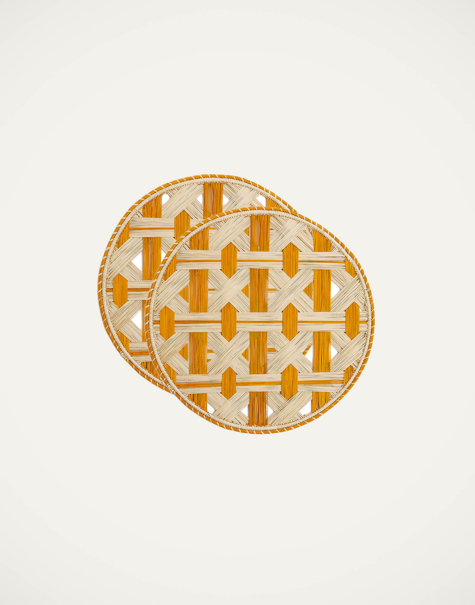 Raffia Placemats Set Of 2 La DoubleJ: Napoli Saffron Raffia Placemats Set Of 2 La DoubleJ: Napoli Saffron TBM0011RAF007