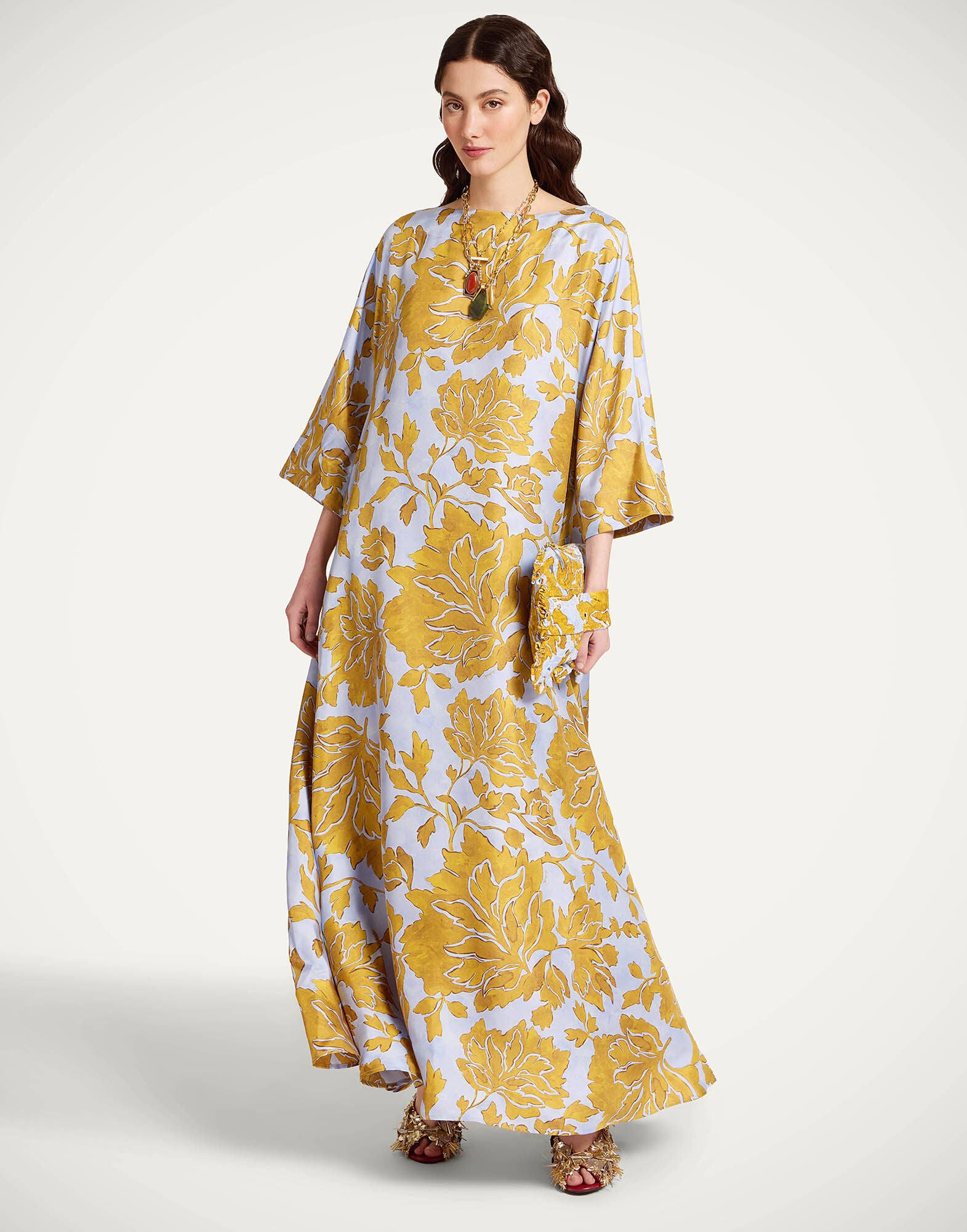 Muumuu Dress Round Neck La DoubleJ: Tangle Light Blue DRE0370SIL001