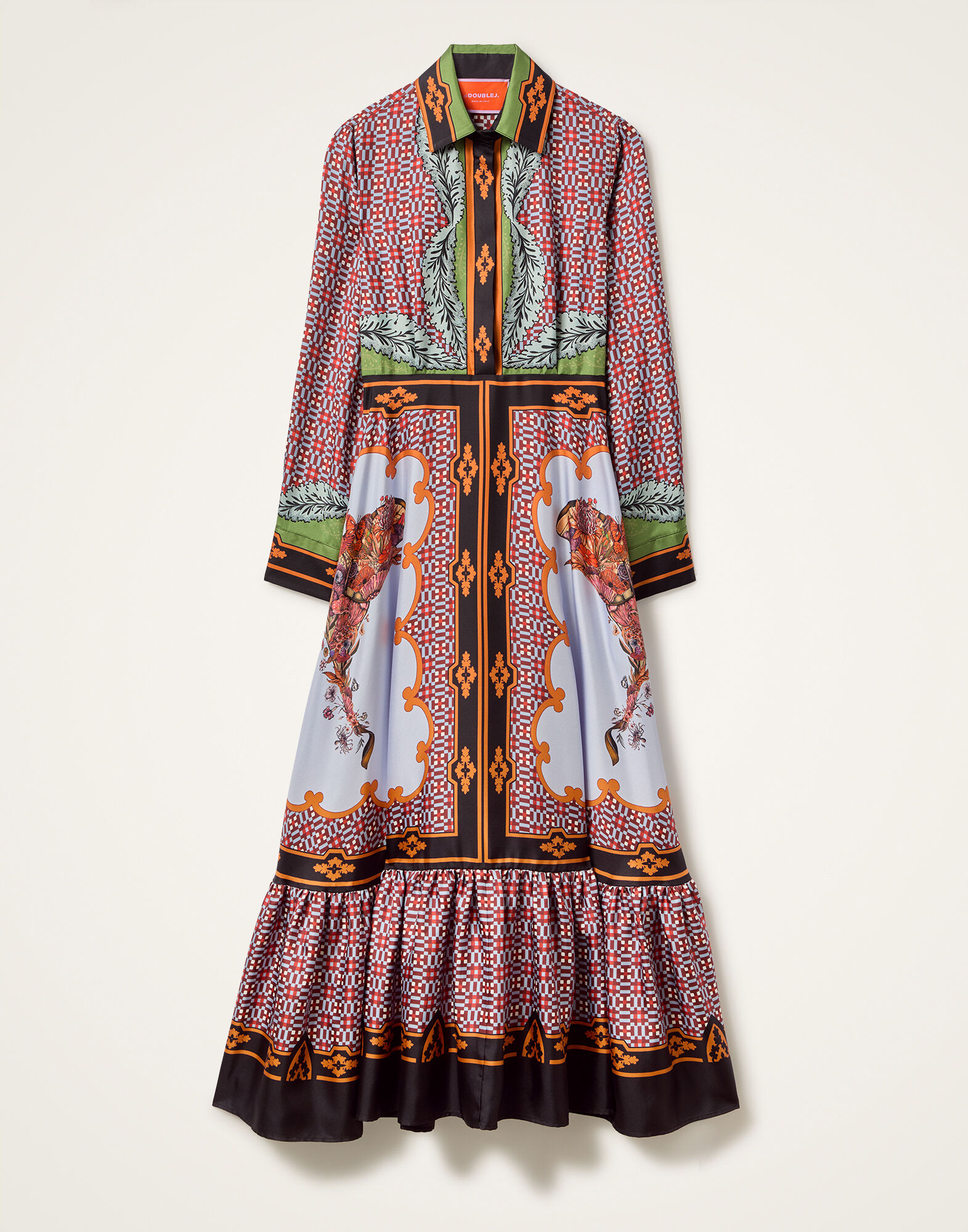 Long Sleeves San Pietro Dress La DoubleJ: Mariposa Placée Celeste Long Sleeves San Pietro Dress La DoubleJ: Mariposa Placée Celeste DRE0969SIL006