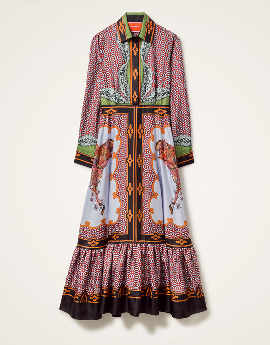 Long Sleeves San Pietro Dress La DoubleJ: Mariposa Placée Celeste Long Sleeves San Pietro Dress La DoubleJ: Mariposa Placée Celeste DRE0969SIL006