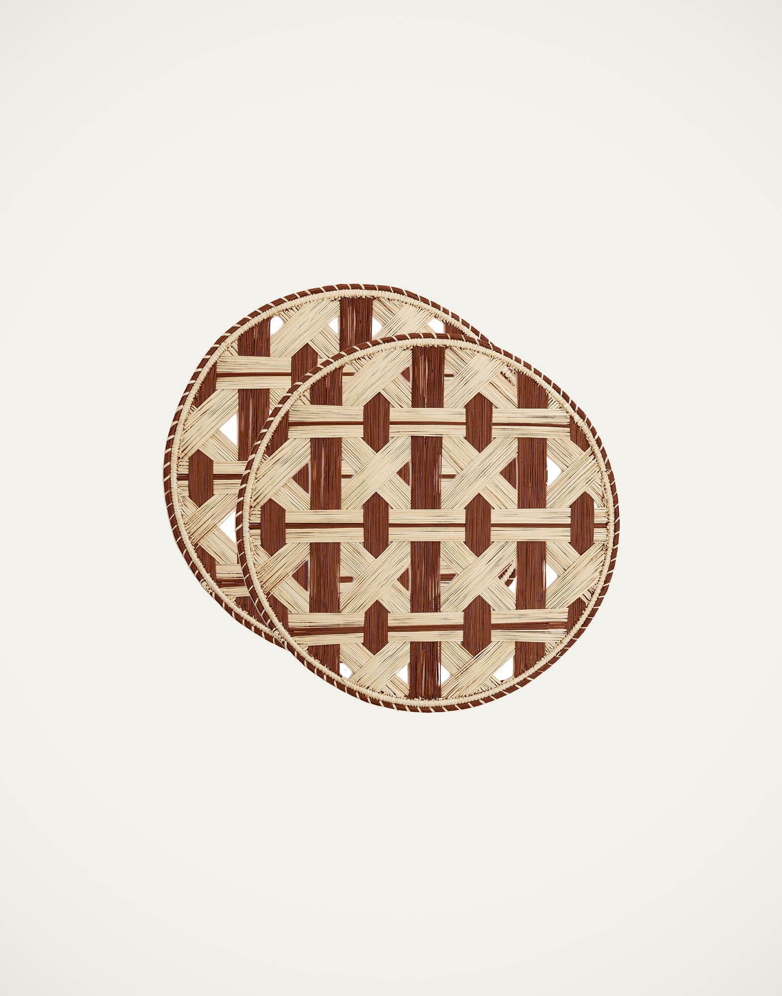 Raffia Placemats Set Of 2 La DoubleJ: Napoli Cioccolato Raffia Placemats Set Of 2 La DoubleJ: Napoli Cioccolato TBM0011RAF007