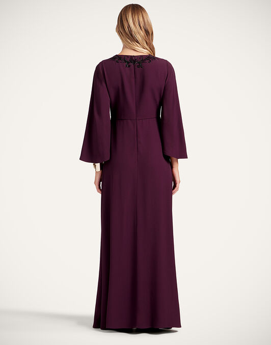 Long Sorella Dress La DoubleJ: Solid Burgundy DRE0975SAB001