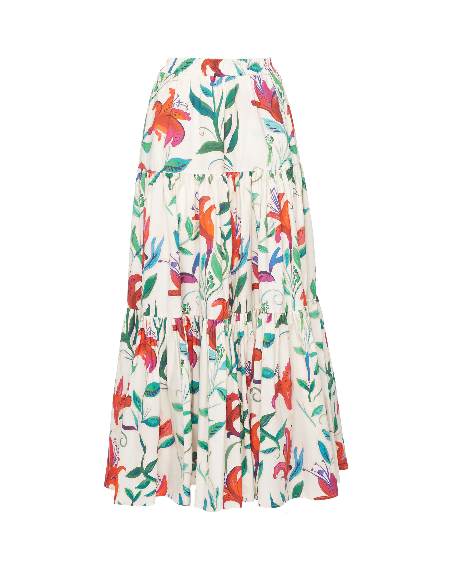 Big Skirt La DoubleJ: White Lily SKI0001COT001