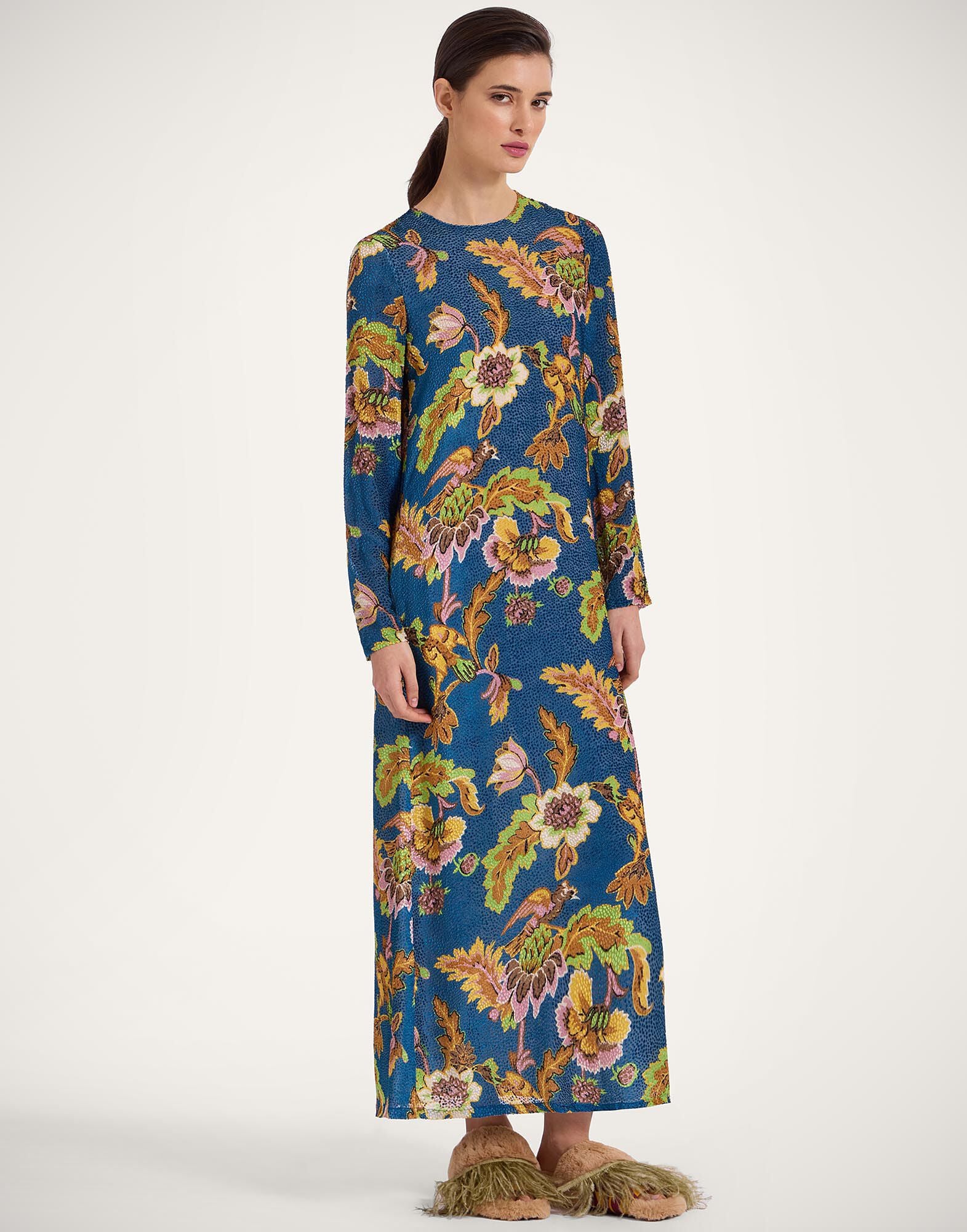 Long Sleeve Swing Dress La DoubleJ: Lark Blue DRE0184DEV001